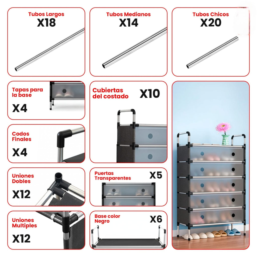 Zapatero organizador 6 niveles